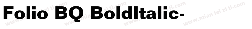 Folio BQ BoldItalic字体转换
